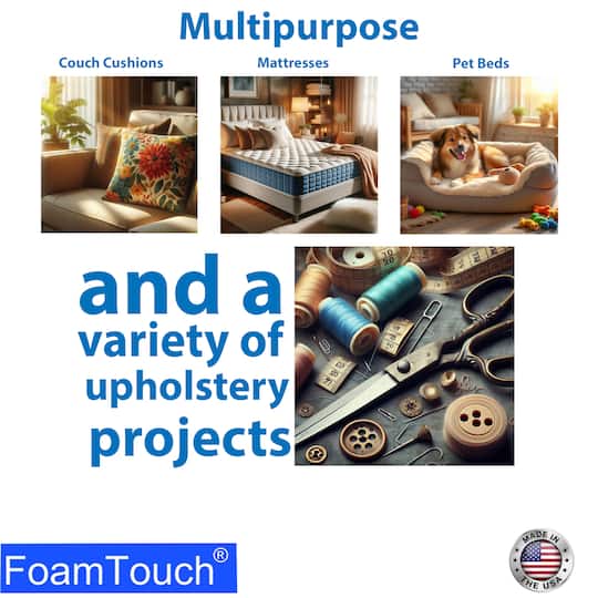 FoamTouch® 2" x 36" x 84" High Density Upholstery Foam